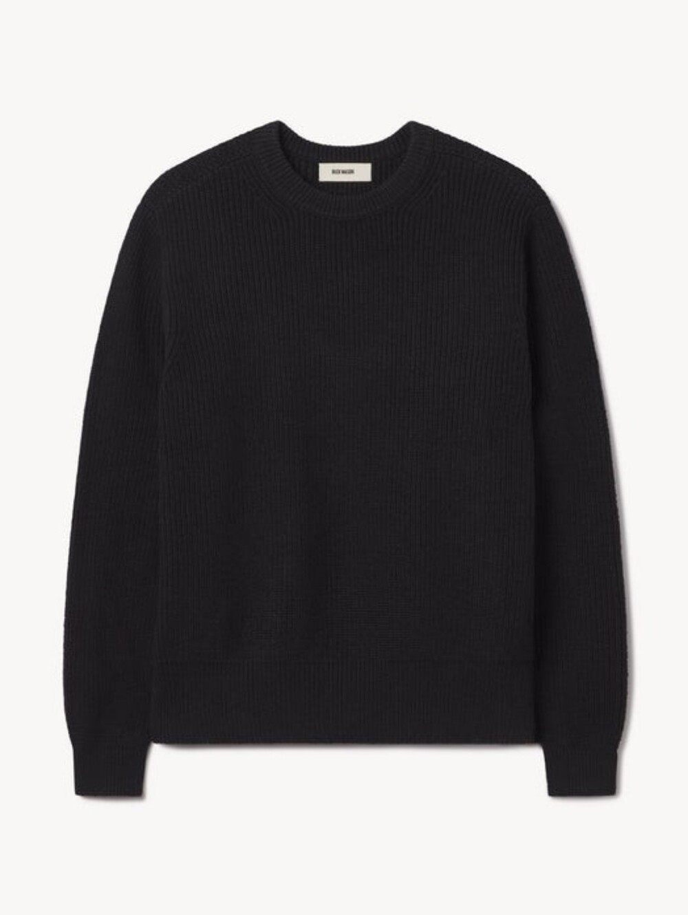 Buck Mason Men's Seafarer Cotton Rib Crew Black